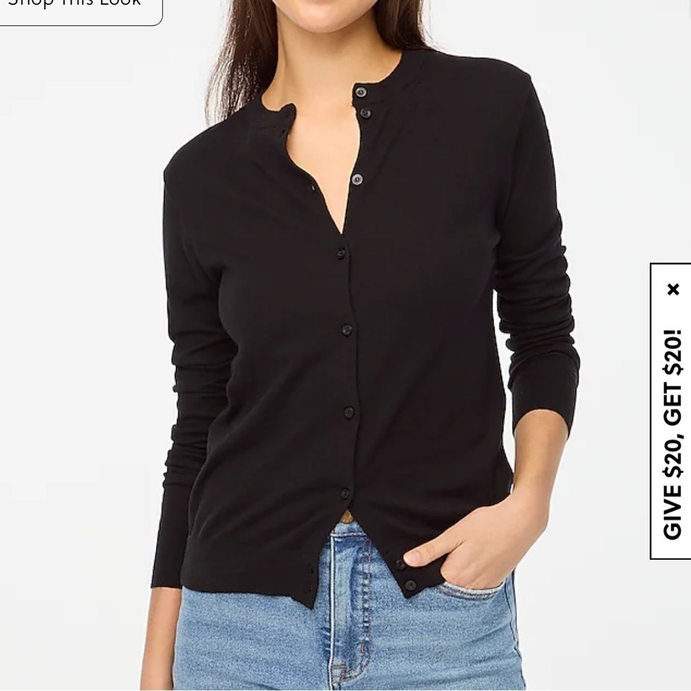 J. Crew Factory Women's Black Cardigan Sweater